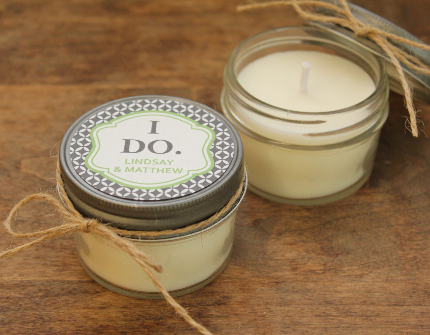 Wedding Candle Favors
 Set of 12 4 oz Soy Candle Wedding Favors I Do Label by