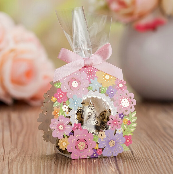Wedding Candy Favors
 new arrival Flower Candy Bag Floral Guest Sugar Luxury