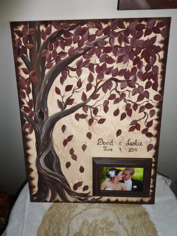 Wedding Canvas Guest Book
 Items similar to Wedding guestbook thumbprint tree Canvas