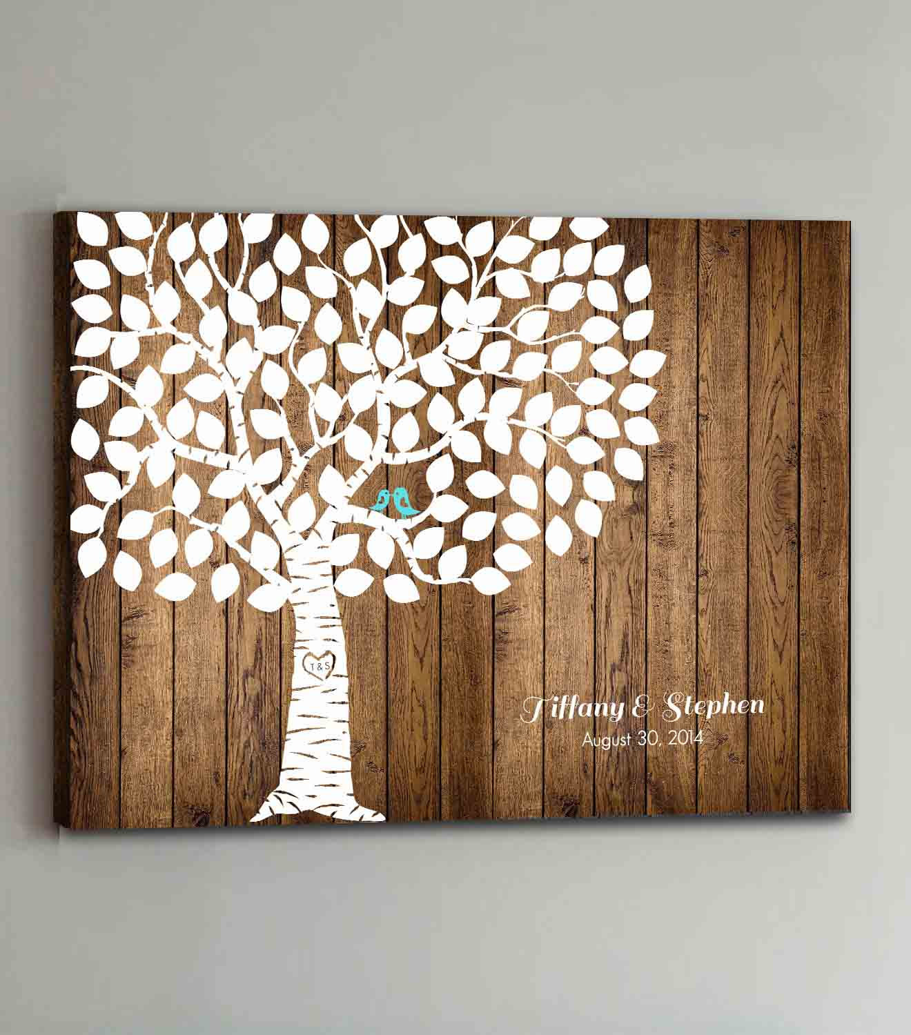 Wedding Canvas Guest Book
 100 Guest CANVAS Wedding Guest Book Canvas Wood Wedding Tree