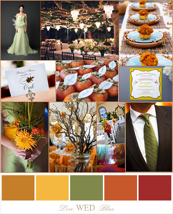 Wedding Color Schemes For Fall
 PERFECT FALL WEDDING COLOR PALETTE IDEAS 2014 TRENDS