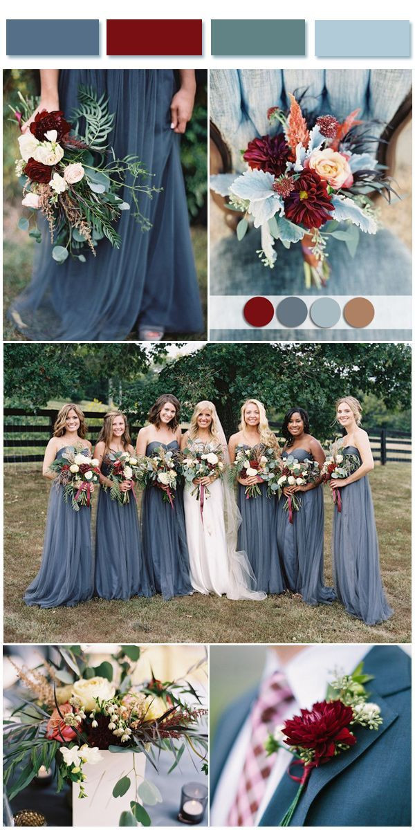 Wedding Color Schemes For Fall
 Dusty Blue Wedding Color bos inspired by 2017 Pantone
