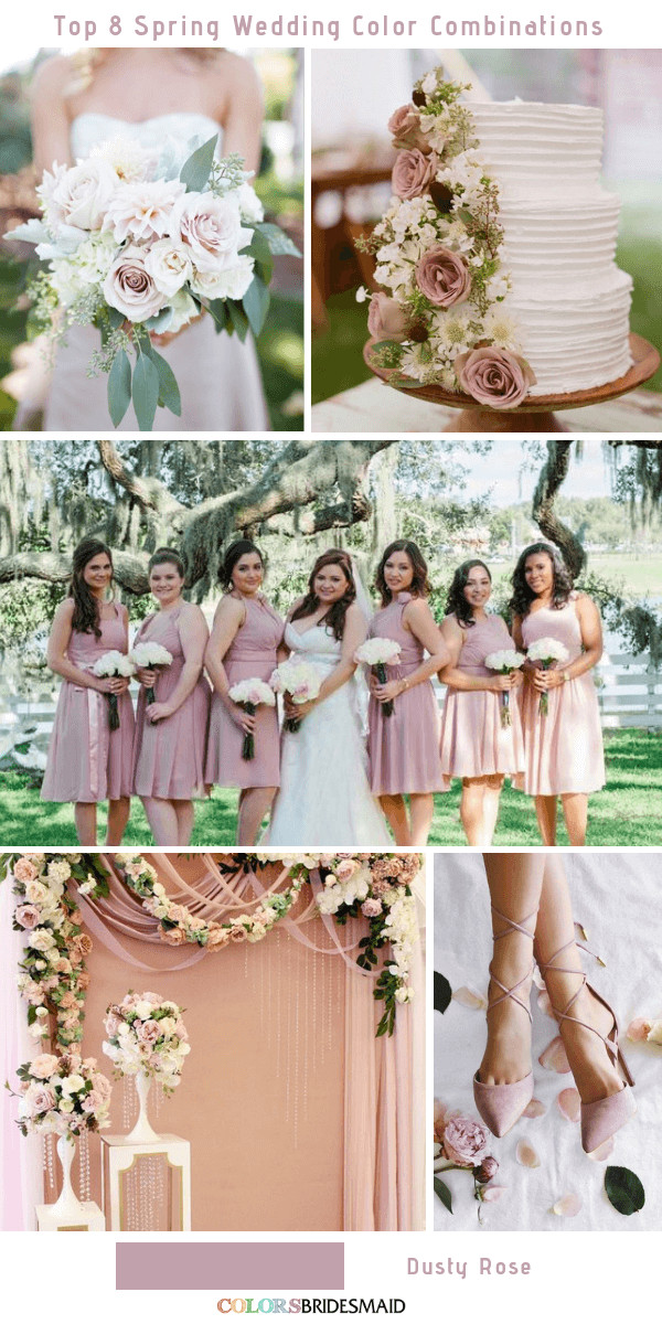 Wedding Color Schemes For Spring
 Top 8 Spring Wedding Color Palettes for 2019