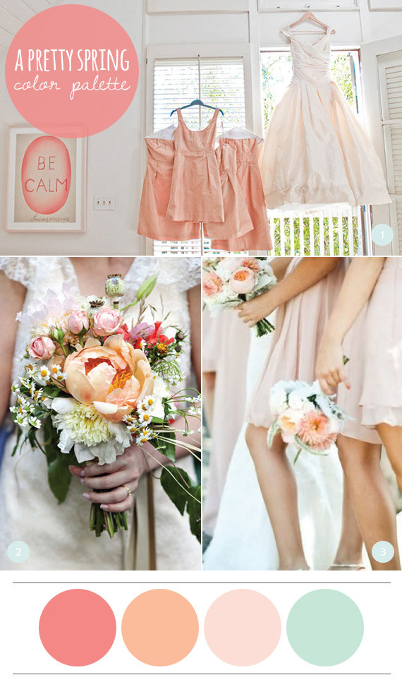 Wedding Color Schemes For Spring
 A Pretty Spring Color Palette