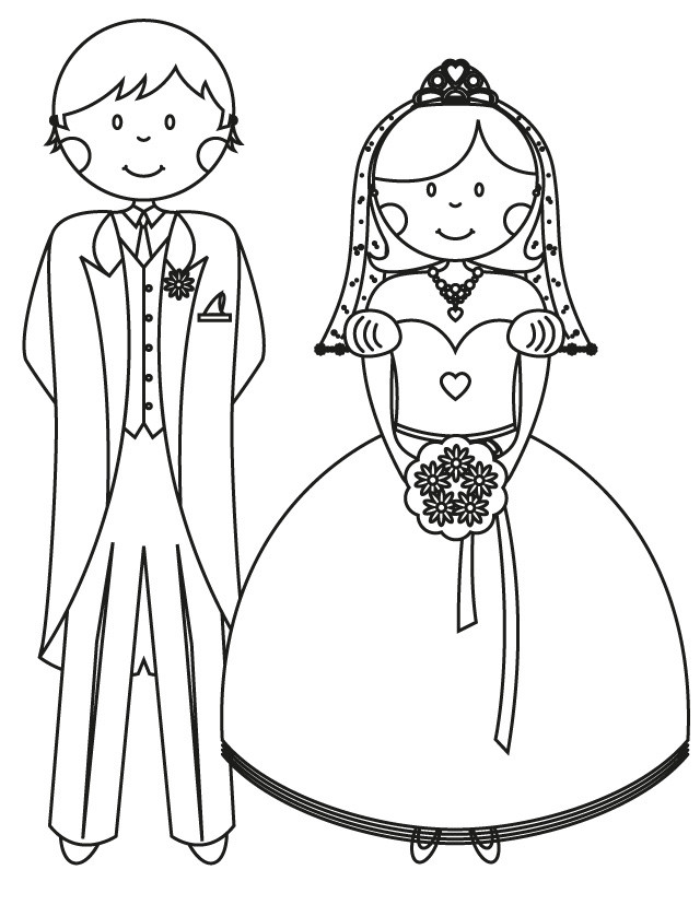 Wedding Coloring Book Printable
 17 wedding coloring pages for kids who love to dream about
