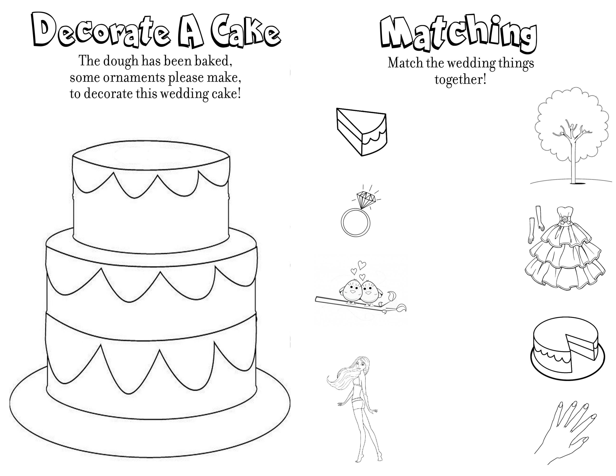 Wedding Coloring Book Printable
 Wedding Coloring and Activity Book
