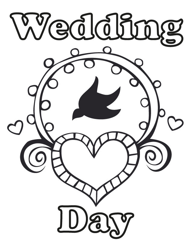 Wedding Coloring Book Printable
 17 wedding coloring pages for kids who love to dream about