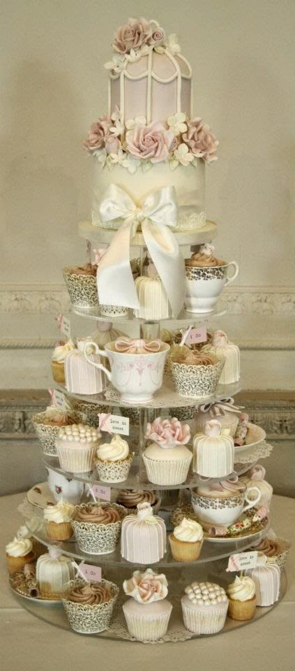 Wedding Cupcake Decorations
 My Heritage Home Vintage & Shabby Chic Wedding Decor