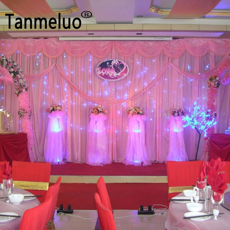 Wedding Decoration Wholesale
 10ft 20ft Pink wedding Backdrop Wholesale stage decoration