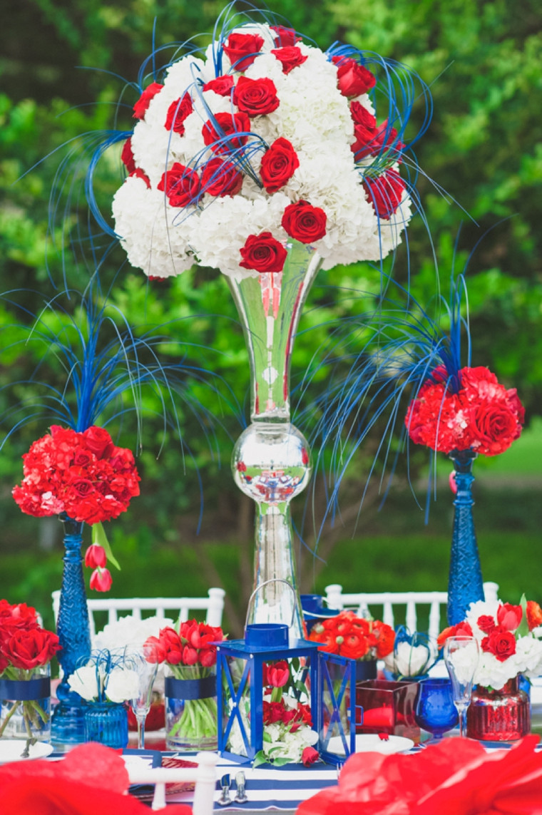 Wedding Decorations Red And White
 Eclectic Red White and Blue Wedding Ideas