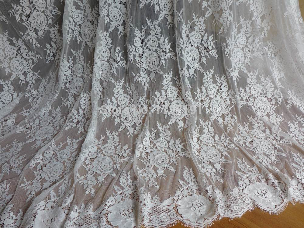 Wedding Dress Fabric
 Aliexpress Buy White Floral Lace Fabric Beautiful
