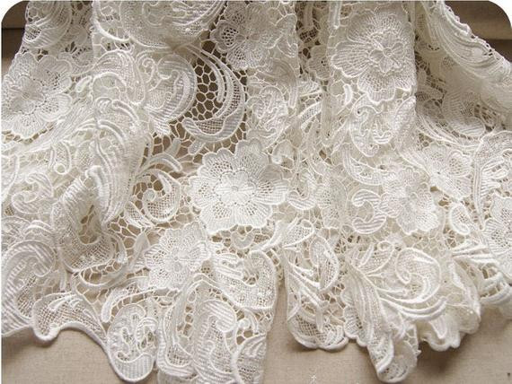 Wedding Dress Fabric
 White Wedding Lace Fabric Bridal Lace Dress Wedding Gown