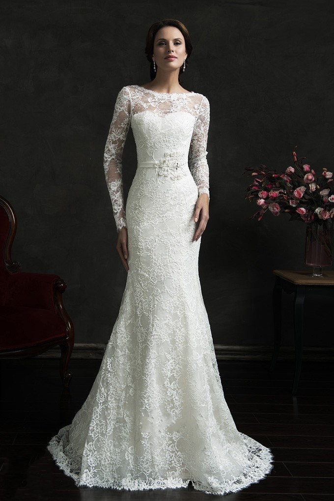 Wedding Dresses With Lace Sleeves
 y Backless Long Sleeve Lace Wedding Dresses 2015 Hot