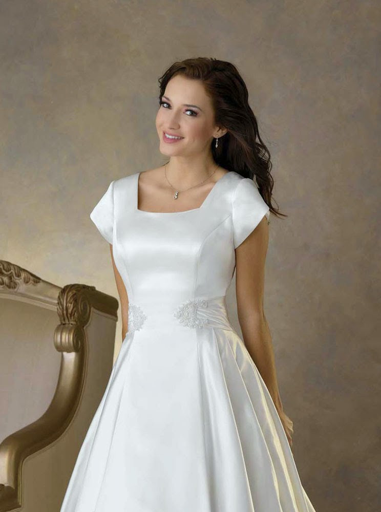 Wedding Dresses With Short Sleeves
 Simple Modest Wedding Dresses Short Sleeves Elegant Design