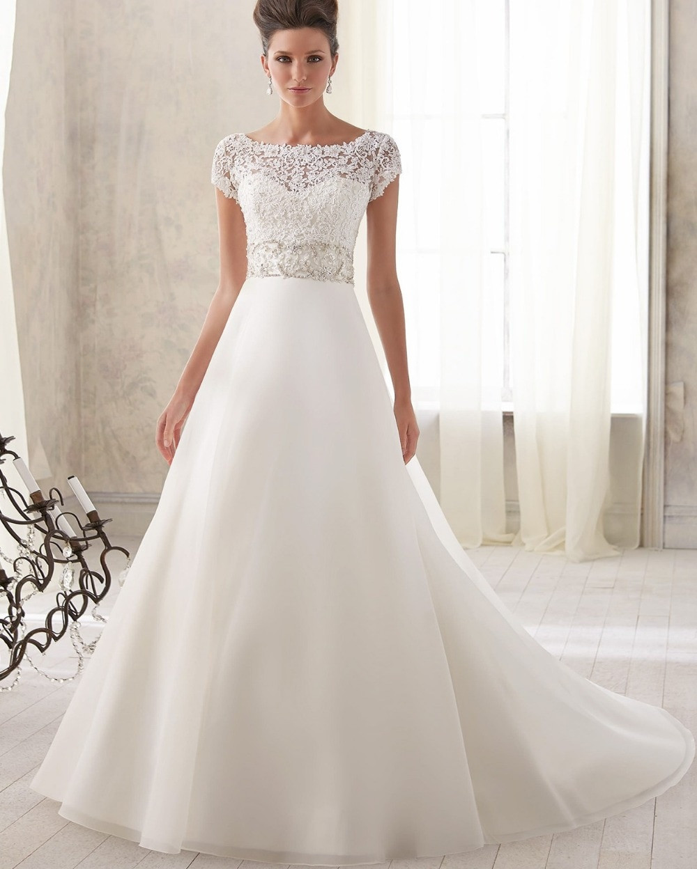 Wedding Dresses With Short Sleeves
 y Short Sleeve Lace Wedding Dress 2016 New Arrival
