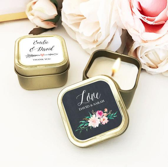 Wedding Favor
 Gold Wedding Favors Custom Candle Wedding Favors Personalized