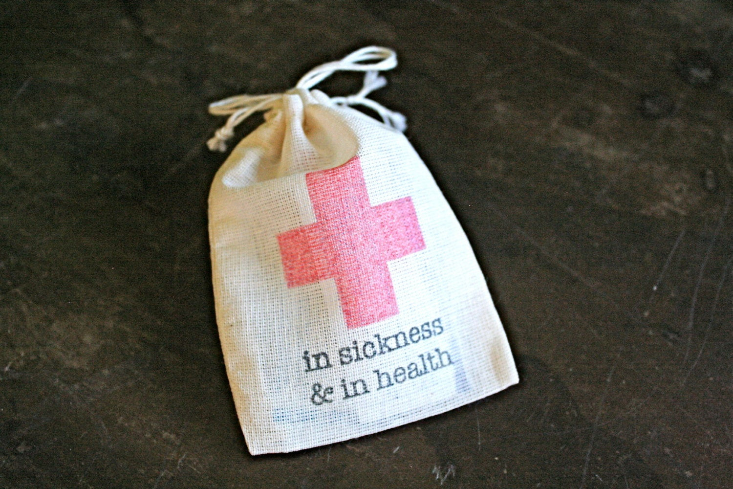Wedding Favor Bags
 Wedding favor bags In Sickness and In Health Small DIY First