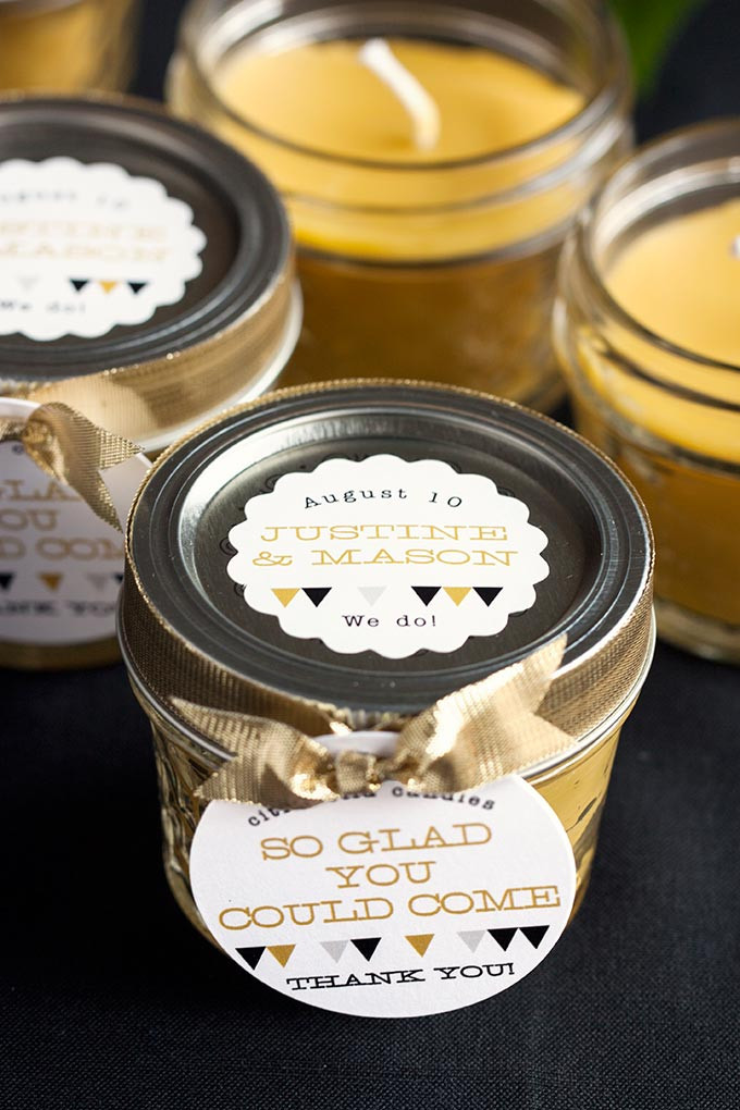 Wedding Favor Candles
 Beeswax Candle Wedding Favors Evermine Weddings
