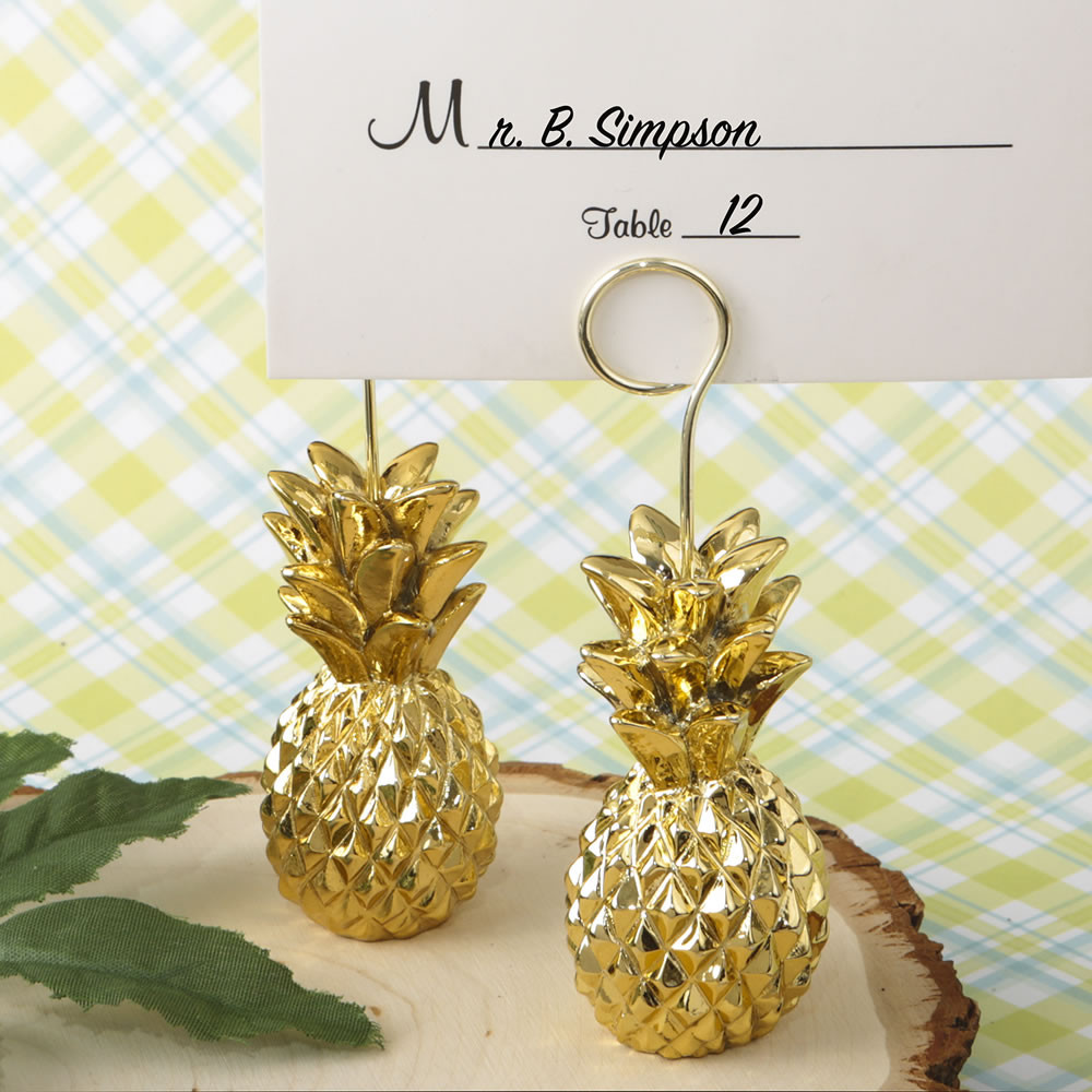 Wedding Favor Discount
 Beach and Tropical Party Pineapple Design Place Card Holders