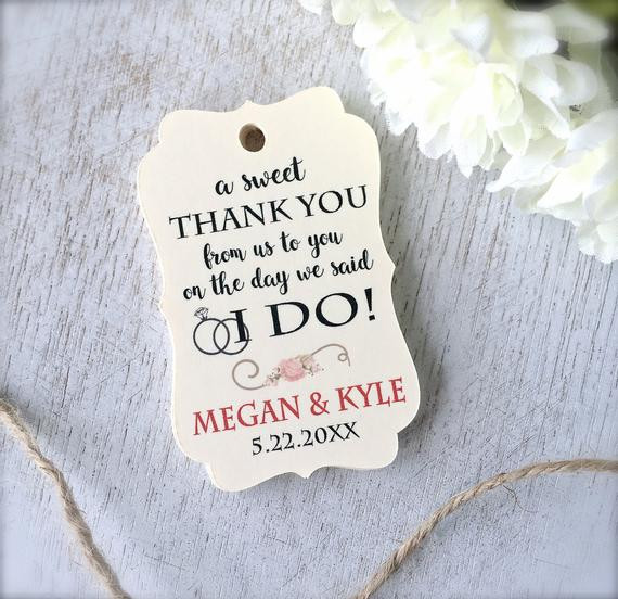 Wedding Favor Labels
 Sweets favor tags wedding favor tags custom thank you tags