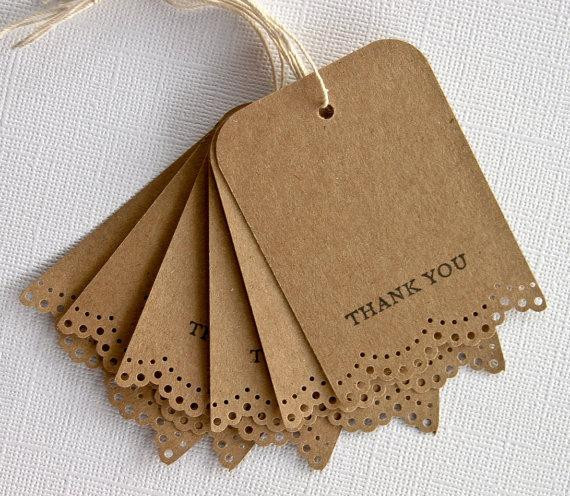Wedding Favor Labels
 Wedding Favor Thank You Gift Tags Set of 10 by RainyDayColors