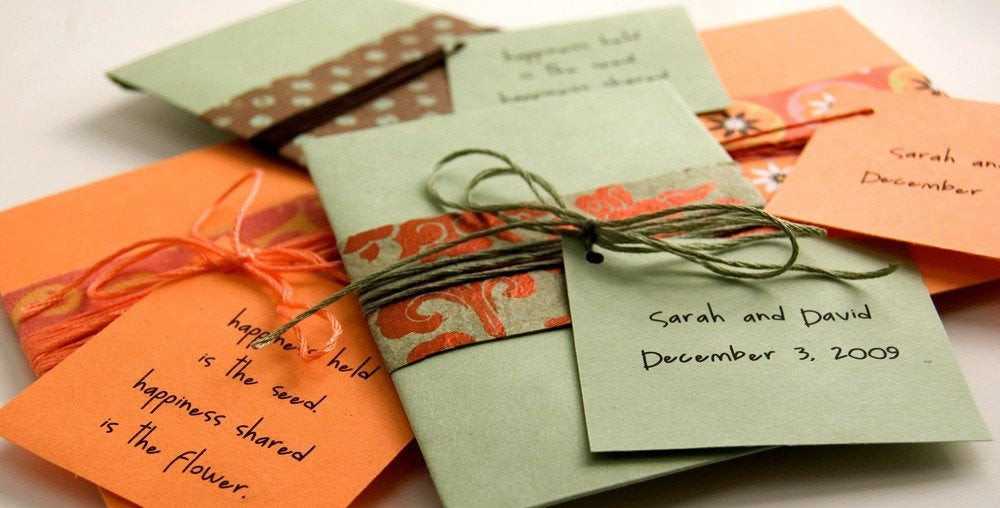 Wedding Favor Seed Packets
 Seed Packet Wedding Favors