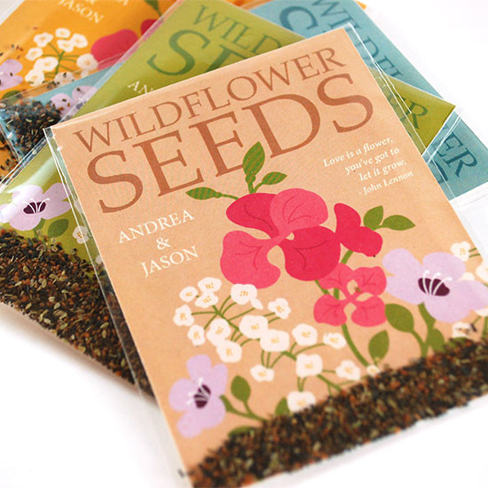 Wedding Favor Seed Packets
 Grow To her Wildflower Seed Packet Wedding Favors