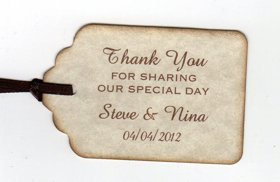 Wedding Favor Tags
 50 Thank You Tags Gift Tags Wedding Favor Tags Shower Favor
