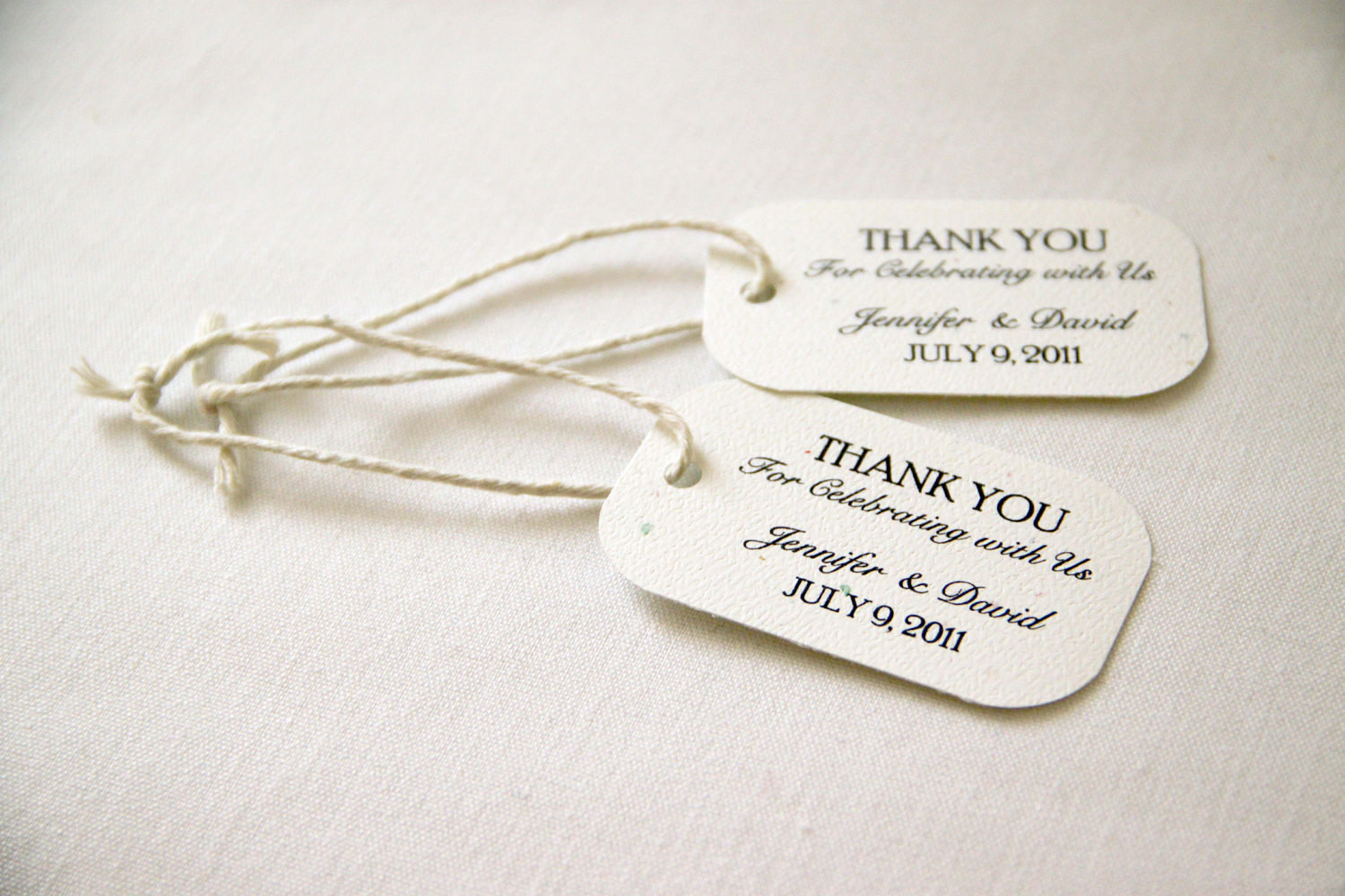 Wedding Favor Tags
 150 Mini Wedding Favor Gift Tags Classic Thank You