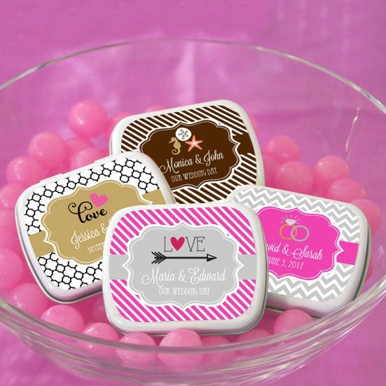 Wedding Favor Tins
 Personalized Wedding Favor Candy Tins