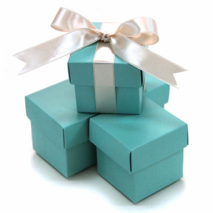 Wedding Favors Wholesale
 2 PC Favor Boxes 2x2x2 Turquoise Tiffany Blue Set of 10