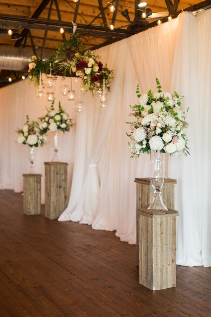 Wedding Flower Stands
 Reclaimed Wood Flower Stands Wedding Ceremony Setup