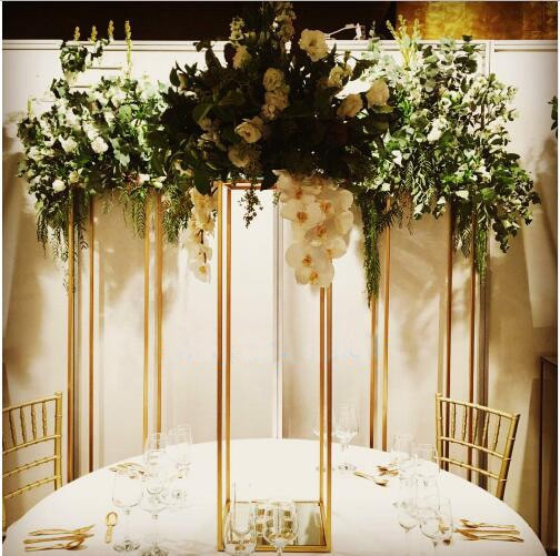 Wedding Flower Stands
 Wedding Metal Gold Color Flower Vase Column Stand for