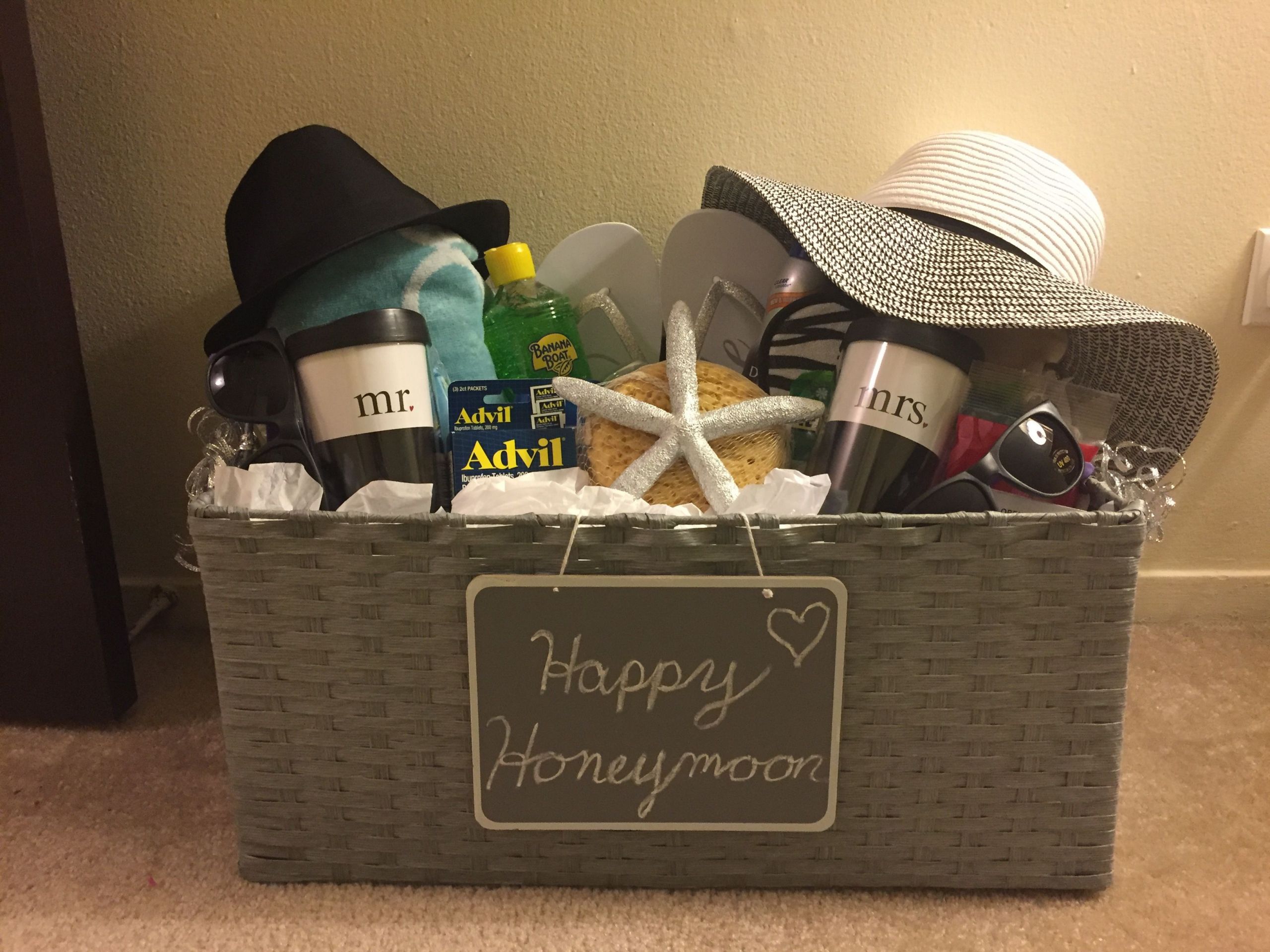 Wedding Gift Basket Ideas For Bride And Groom
 Get all the bridemaids to make a basket to give the bride