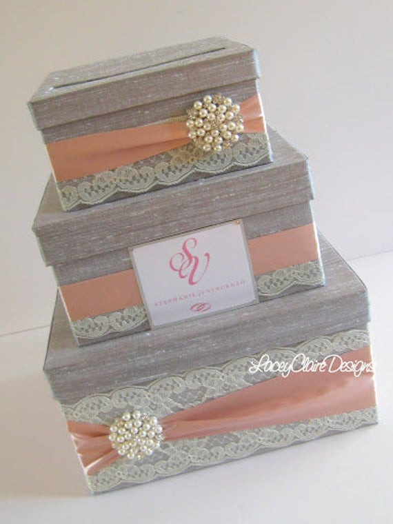 Wedding Gift Card
 Wedding Gift Box Card Box Money Holder Custom Made