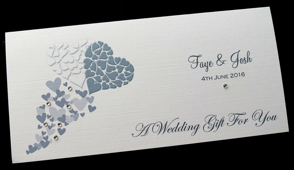Wedding Gift Card
 Personalised Wedding Day Money Voucher Gift Card Wallet