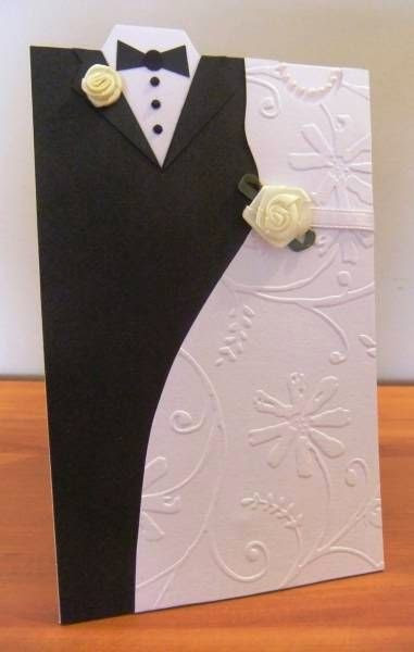 Wedding Gift Cards Ideas
 Creative Wedding day Bride and Groom dress up greeting cards