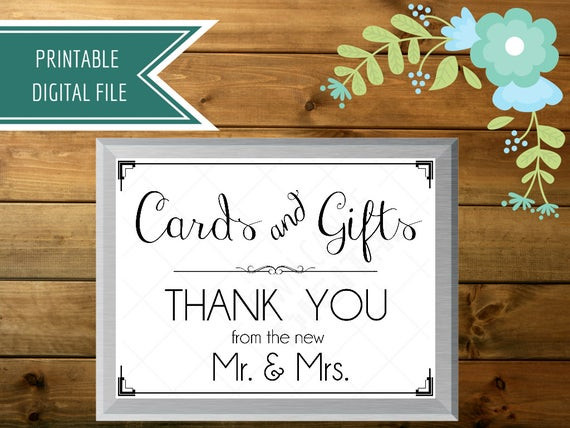 Wedding Gift Cards Ideas
 Wedding card box sign cards and ts sign t table