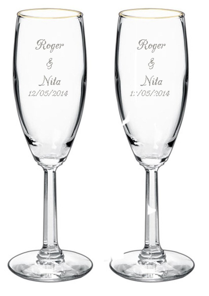 Wedding Gift Engraving Ideas
 Wedding Flute Engraving Ideas