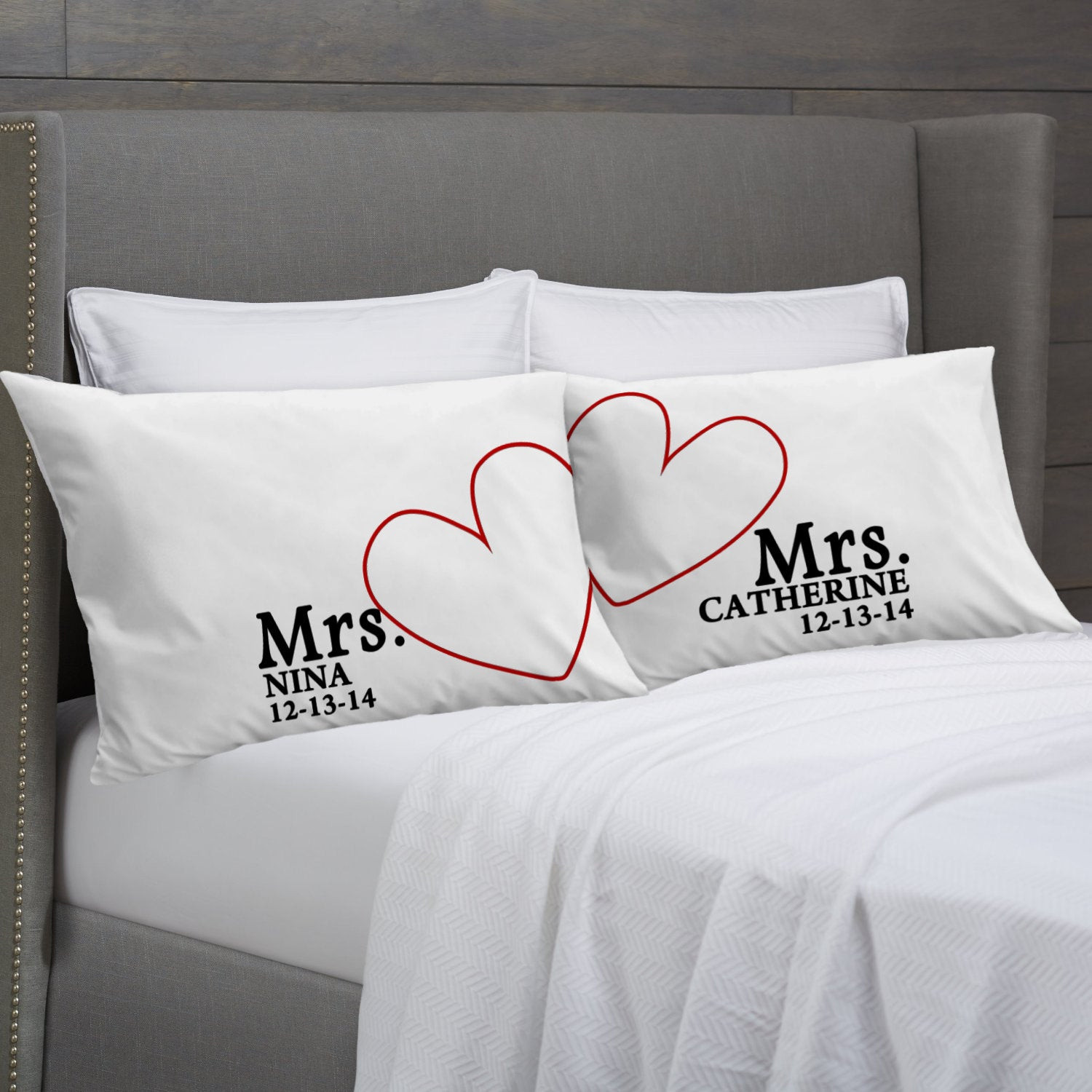 Wedding Gift Ideas For Gay Couple
 MRS and MRS Personalized Pillowcases Lesbian Couple Gift Idea