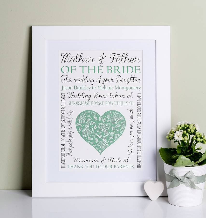 Wedding Gift Ideas For Mother Of The Bride
 mother of the bride groom wedding print by lisa marie