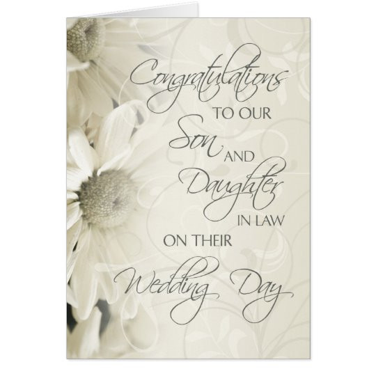 Wedding Gift Ideas For Son And Daughter In Law
 Son & Daughter In Law Wedding Congratulations Card
