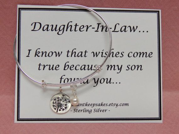 Wedding Gift Ideas For Son And Daughter In Law
 Daughter In Law Gift Idea Wishes e True Sterling Silver