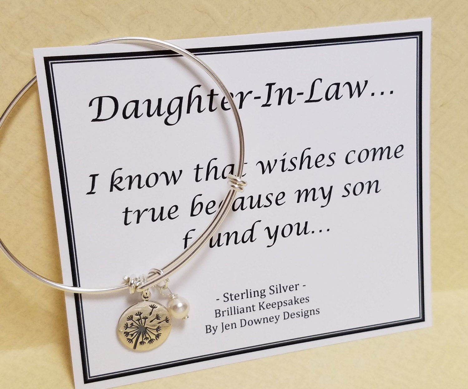 Wedding Gift Ideas For Son And Daughter In Law
 Daughter In Law Gift Idea Wishes e True Sterling Silver