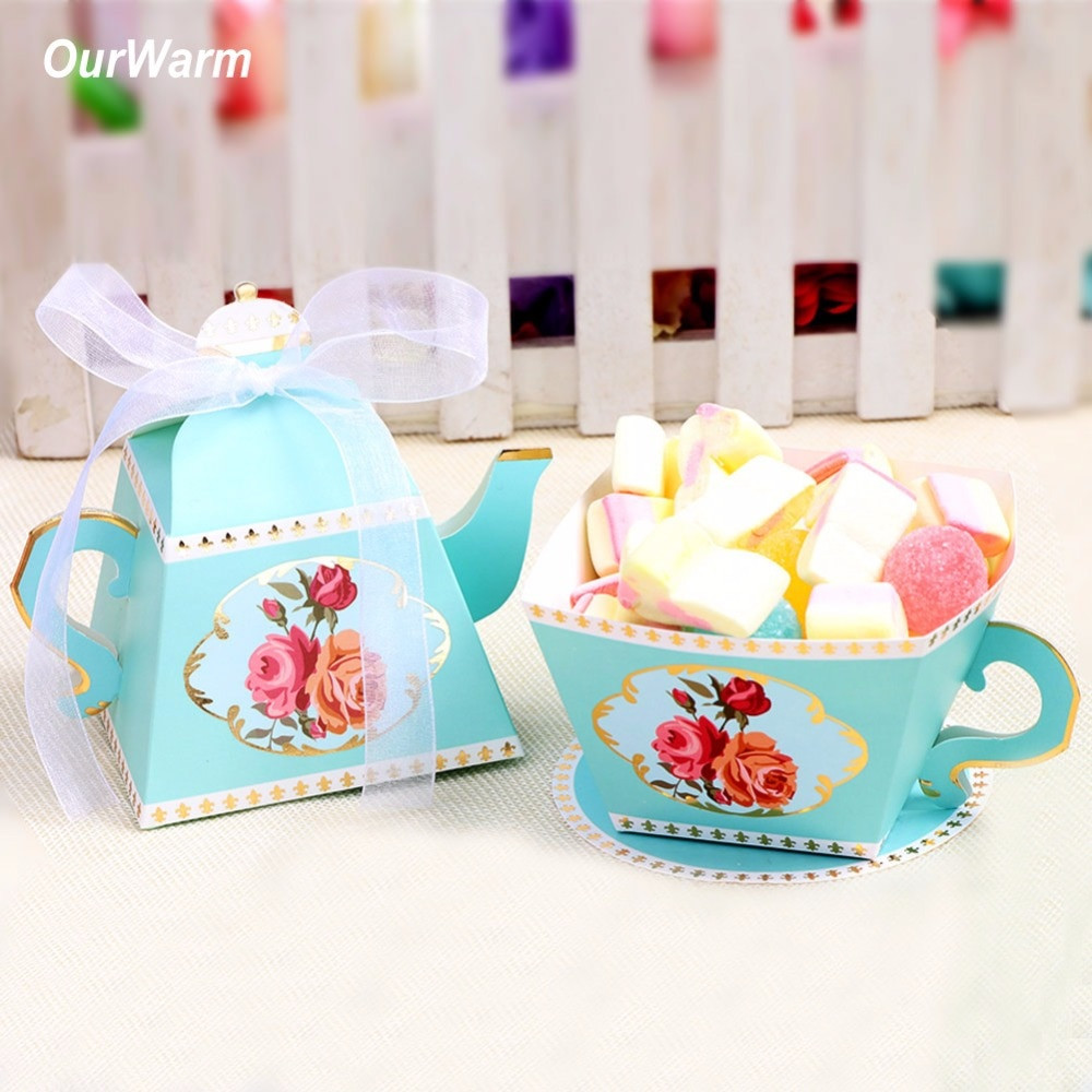 Wedding Gifts For Bridal Party
 OurWarm 10Pcs Wedding Gift Candy Box Teapot Party Pattern