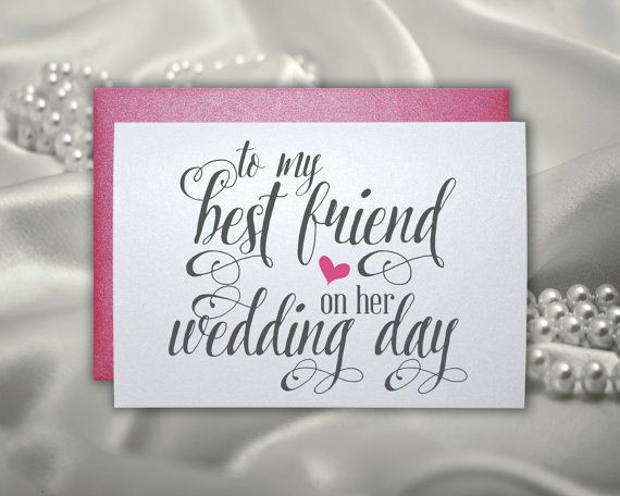 Wedding Gifts For Friends
 Wedding t card for best friend wedding bridal by