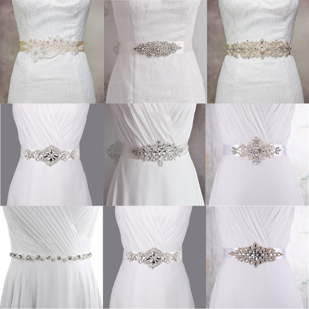 Wedding Gown Accessories
 White Ivory Bridal Sash Belt Wedding Dress Accessory
