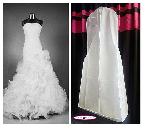 Wedding Gown Garment Bag
 Huge Monster Extra White Breathable Wedding Gown Bag