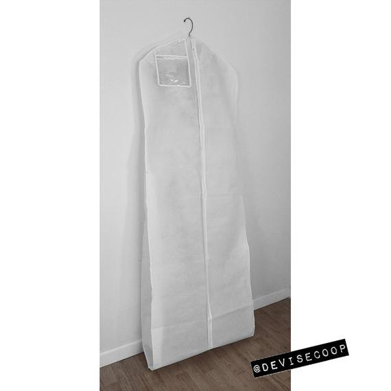 Wedding Gown Garment Bag
 Garment Bag Wedding Gown Breathable Back Clear Vinyl by