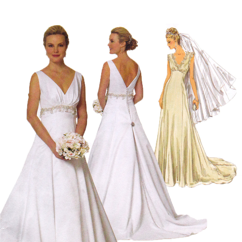 Wedding Gown Patterns
 Wedding Dress Sewing Pattern Butterick 5462 Bridal Gown